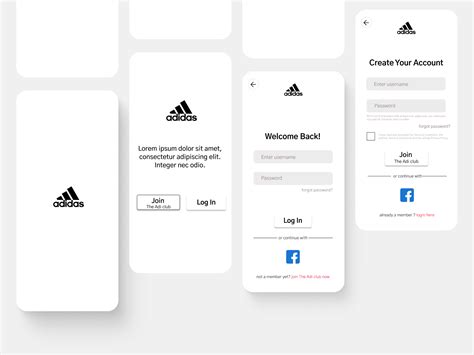 adidas log in